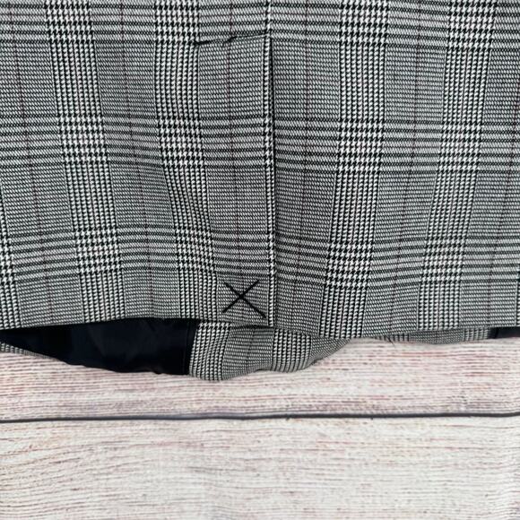 Premise One Button Blazer Jacket Women's‎ Size 4 Black/White Plaid - Picture 7 of 12